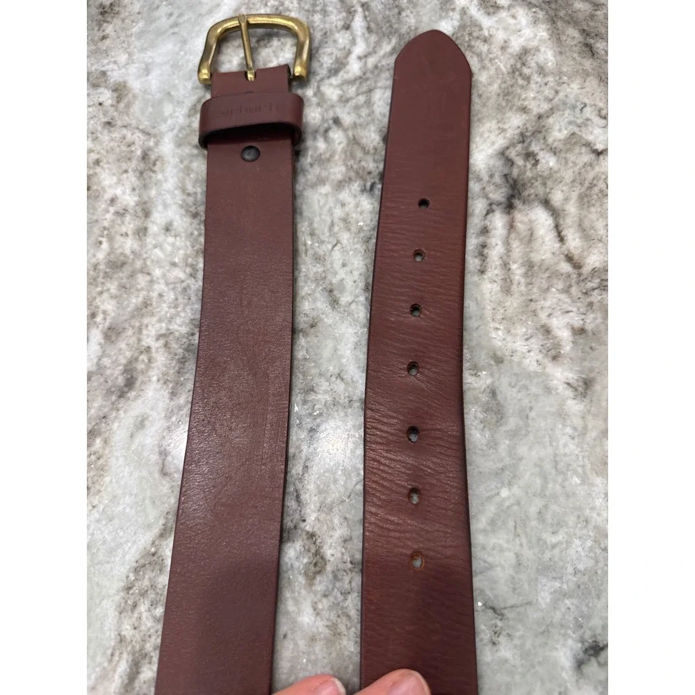 Carhartt Men's Journeyman Leather Belt,  top-grain cowhide leather‎ brass buckle